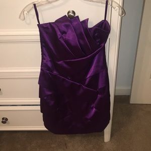 Purple satin dress